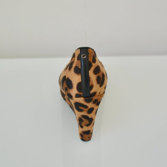 NIB GUCCI PONY HAIR WEDGE PUMPS - Picture 6 of 10